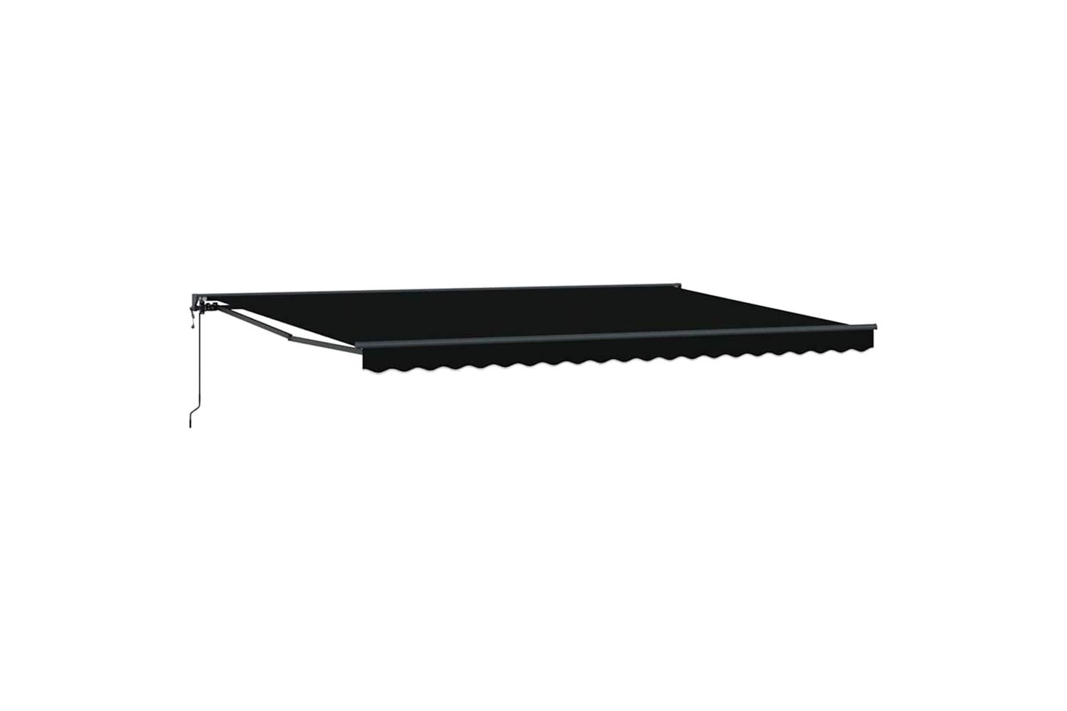 Vidaxl Retractable Awning Black 500x300 Cm Fabric