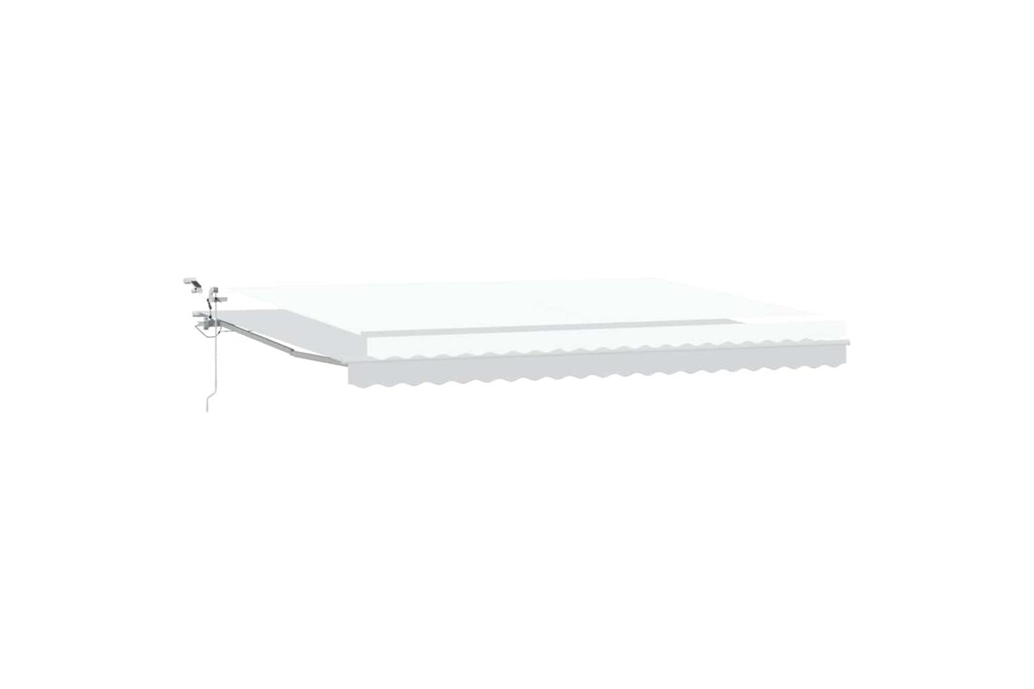 Vidaxl Retractable Awning White 500 X 300 Cm Fabric And Metal
