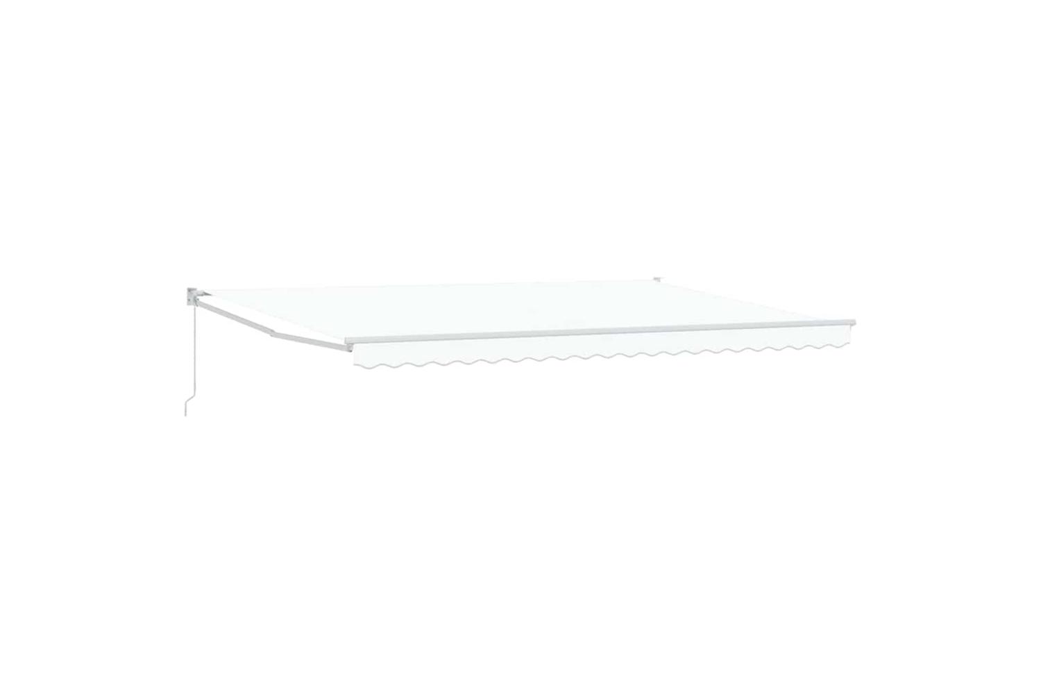 Vidaxl Retractable Awning White 500 X 300 Cm Fabric And Metal