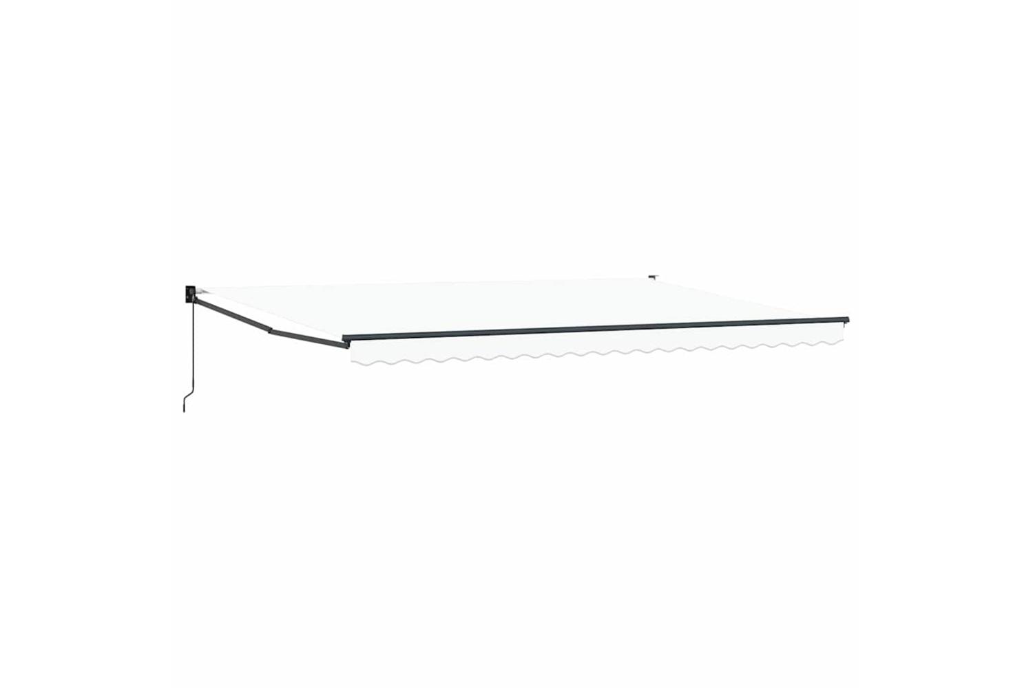 Vidaxl Retractable Awning White 500 X 300 Cm Fabric And Metal