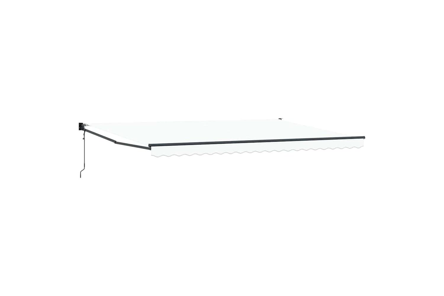 Vidaxl Retractable Awning White 500 X 300 Cm Fabric And Metal