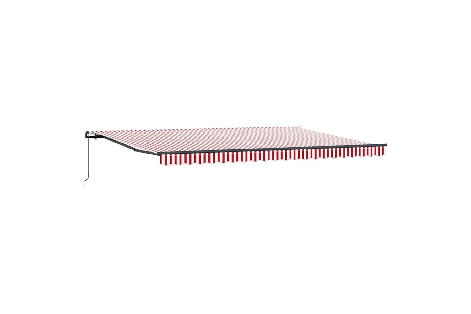 Vidaxl Retractable Awning Red And White Red And White 500 X 350 Cm