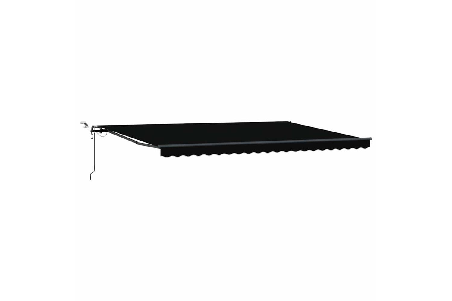 Vidaxl Retractable Awning With Black 500 X 350 Cm Fabric