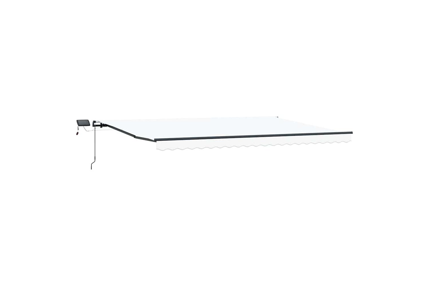 Vidaxl Retractable Awning Manual White 500 X 350 Cm Fabric