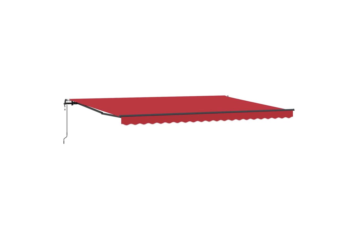 Vidaxl Retractable Awning Red 500 X 350 Cm Fabric