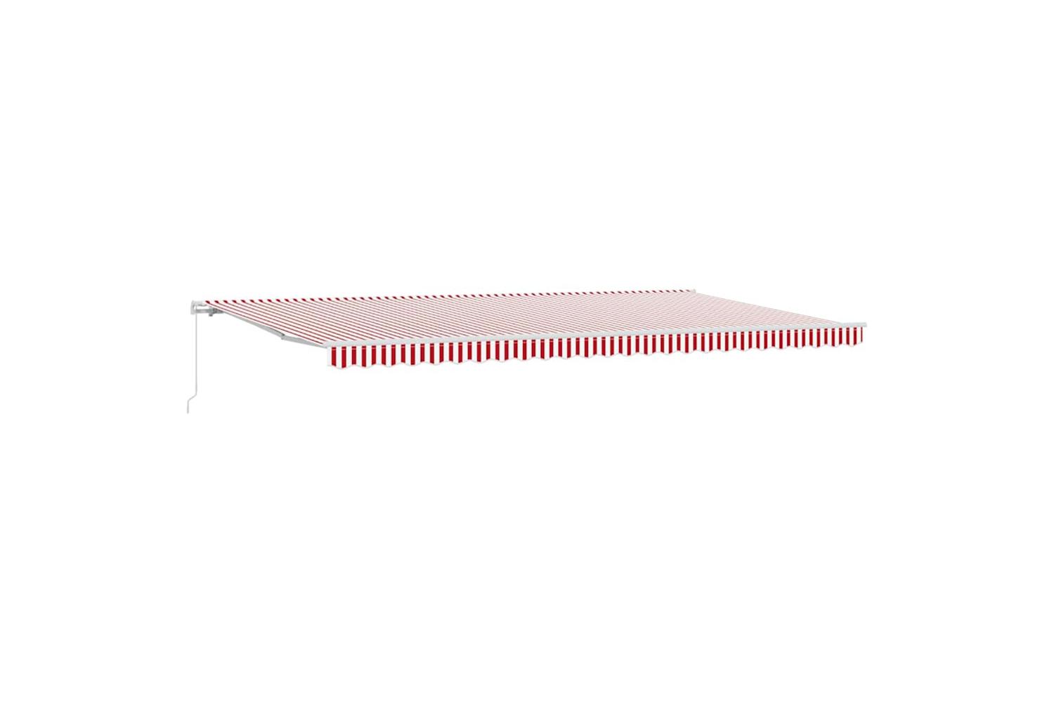 Vidaxl Retractable Awning Red And White 600 X 300 Cm Polyester Metal
