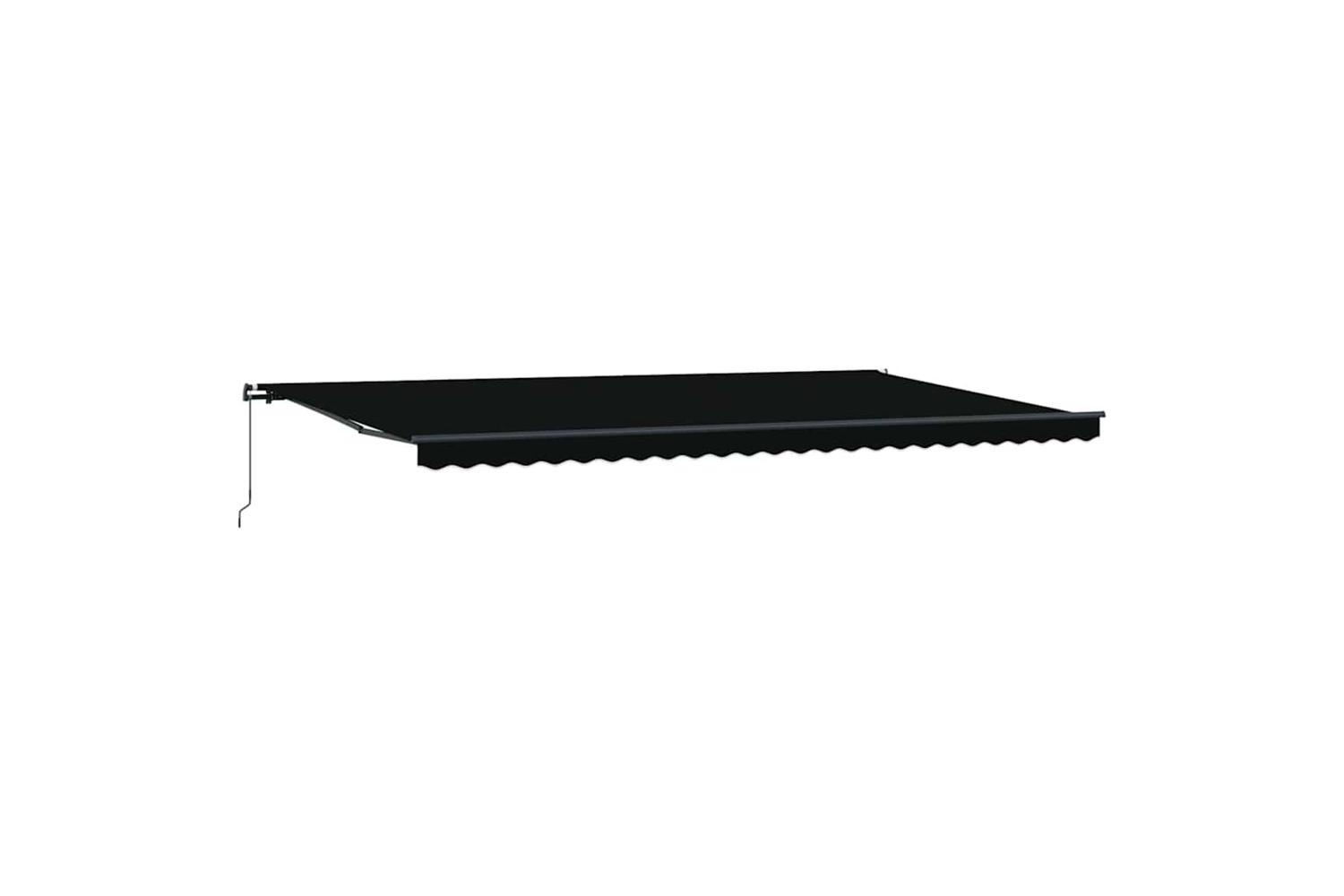 Vidaxl Retractable Awning Manual Black 600 X 300 Cm Fabric