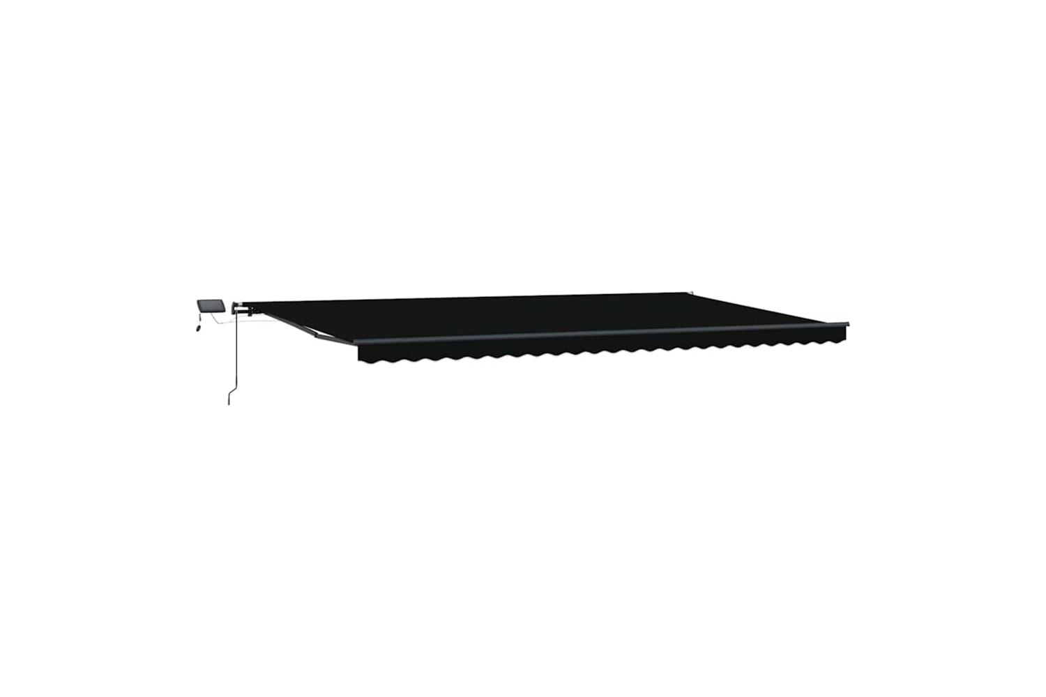 Vidaxl Retractable Awning Manual Black 600 X 300 Cm Fabric