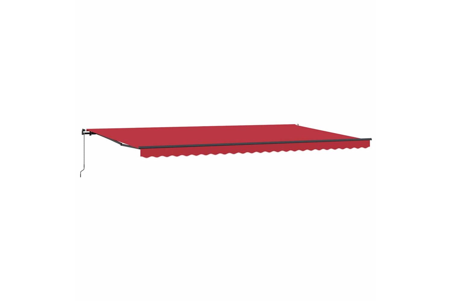 Vidaxl Retractable Awning Red Manual Red 600 X 300 Cm Fabric