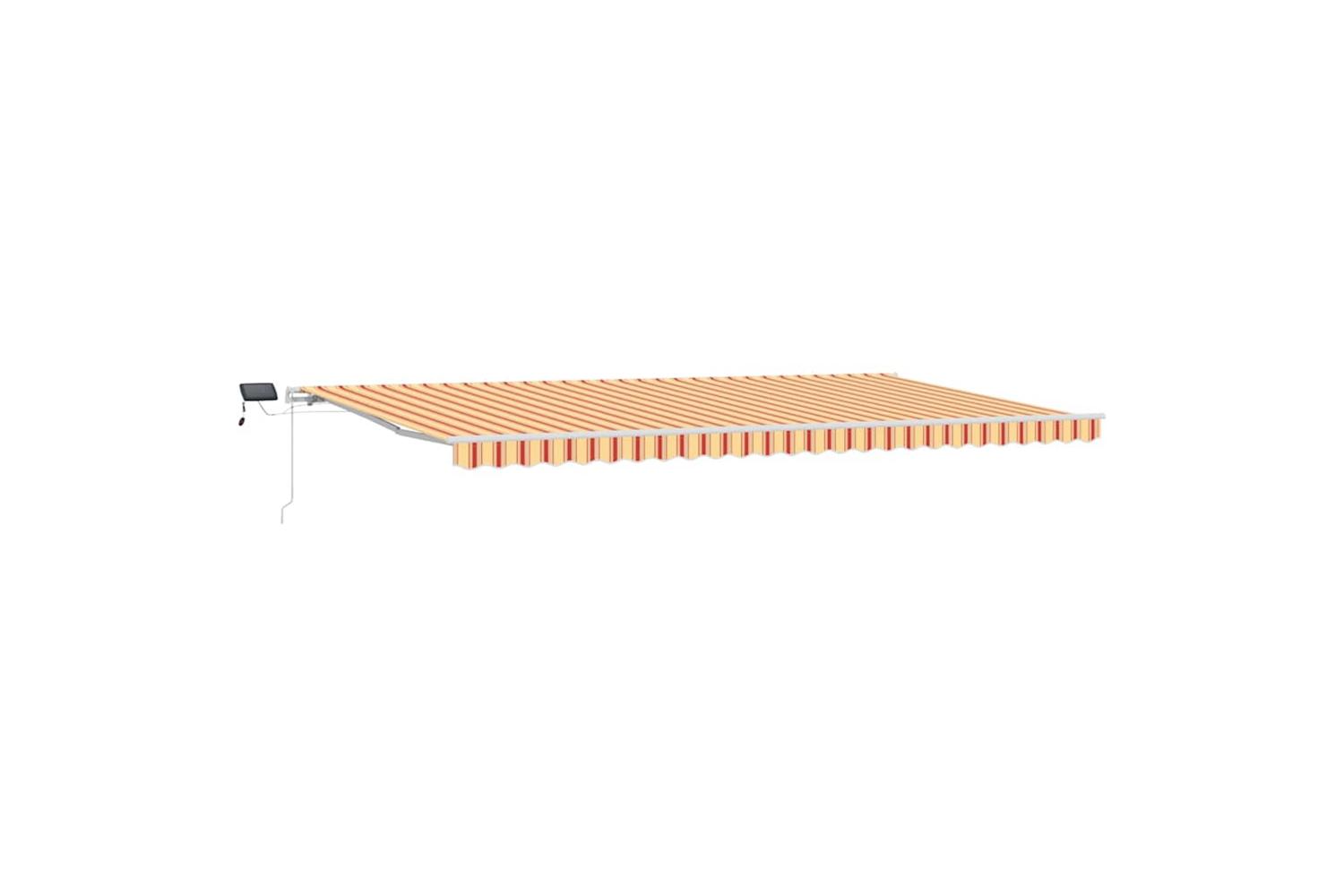 Vidaxl Retractable Awning With Yellow And Orange 600 X 350 Cm Fabric