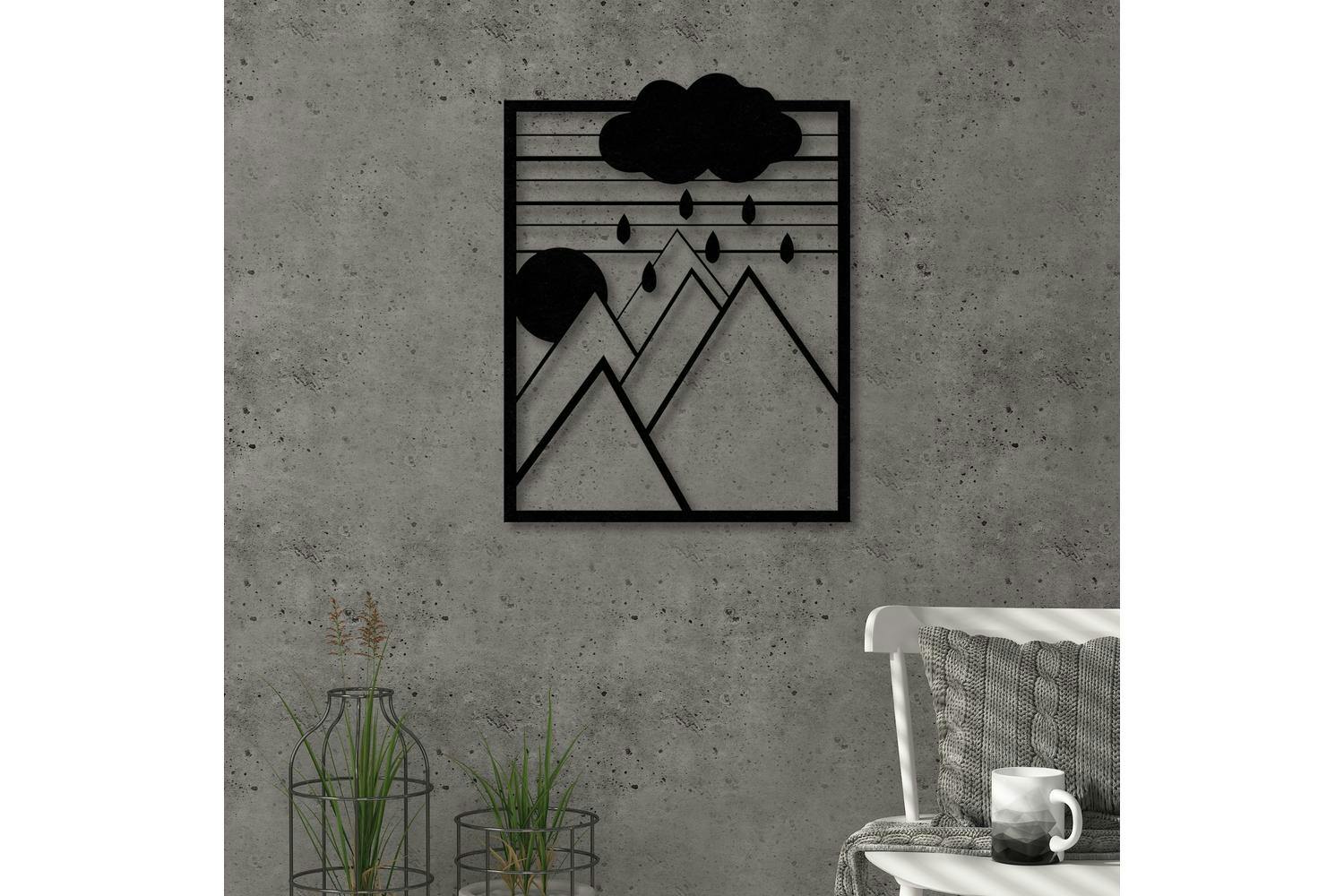 Decortie | Dreamer Metal Wall Sculpture | Black | 49 x 38 cm