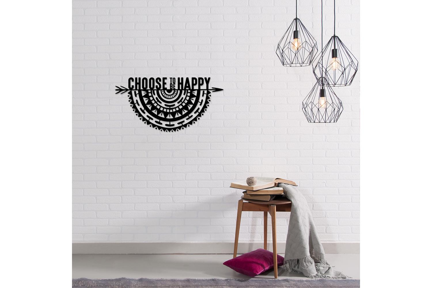 Decortie | Choose To Be Metal Wall Art | Black | 30 x 60 cm