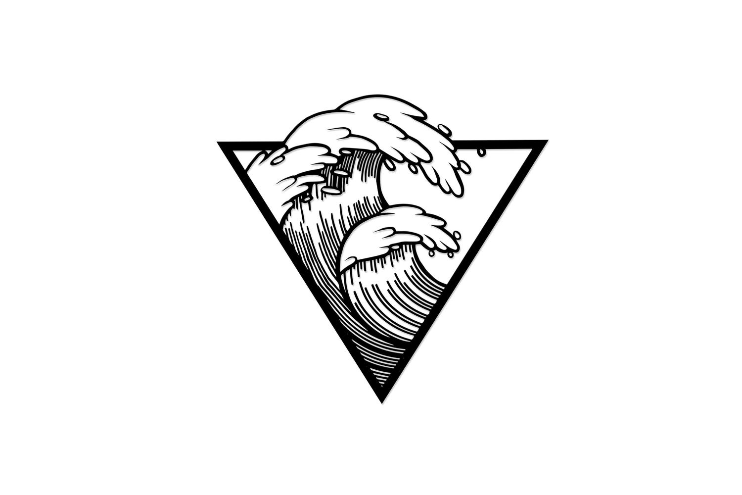 Decortie | Wave Metal Wall Art | Black | 56 x 60 cm