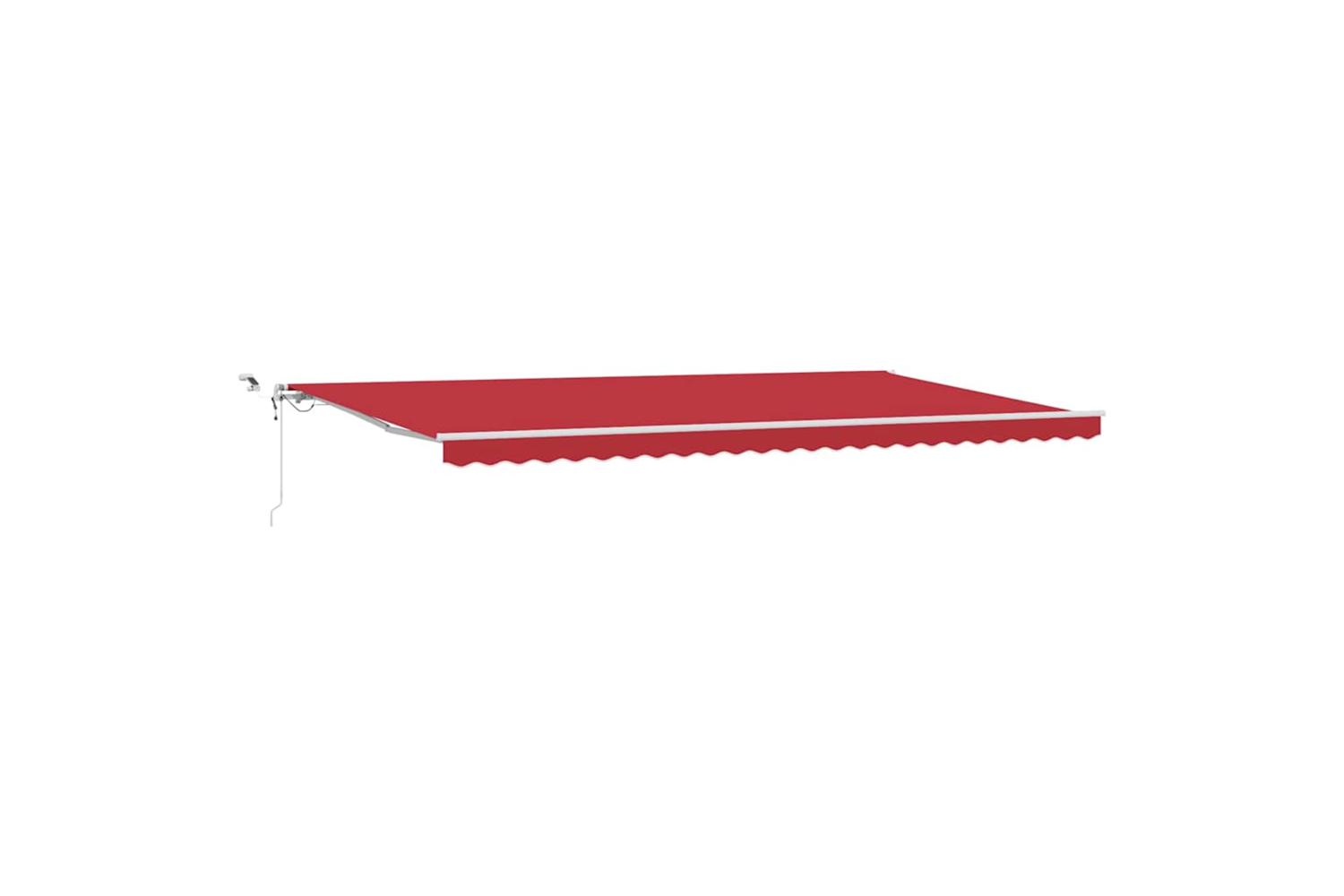 Vidaxl Retractable Awning Red 600 X 350 Cm Fabric And Metal