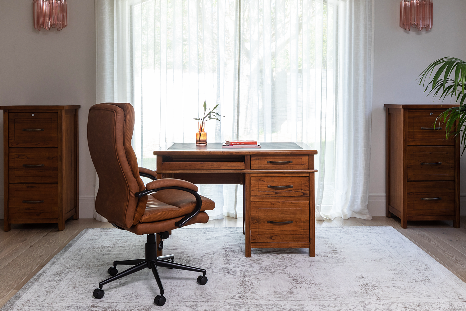 Moran Office Chair | Tan & Black