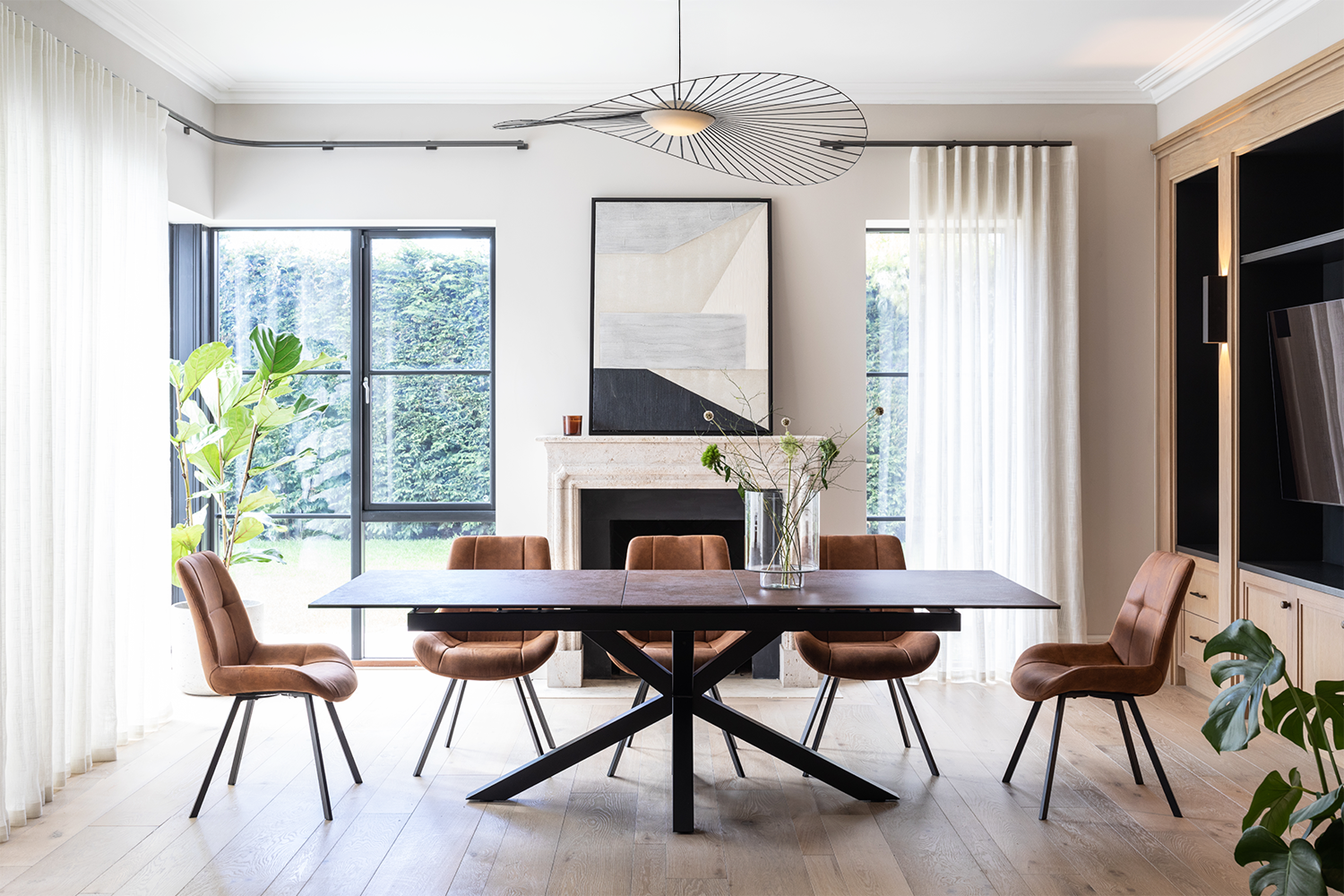 Harlie Extending Dining Table | 168 - 210 cm | Rust Brown