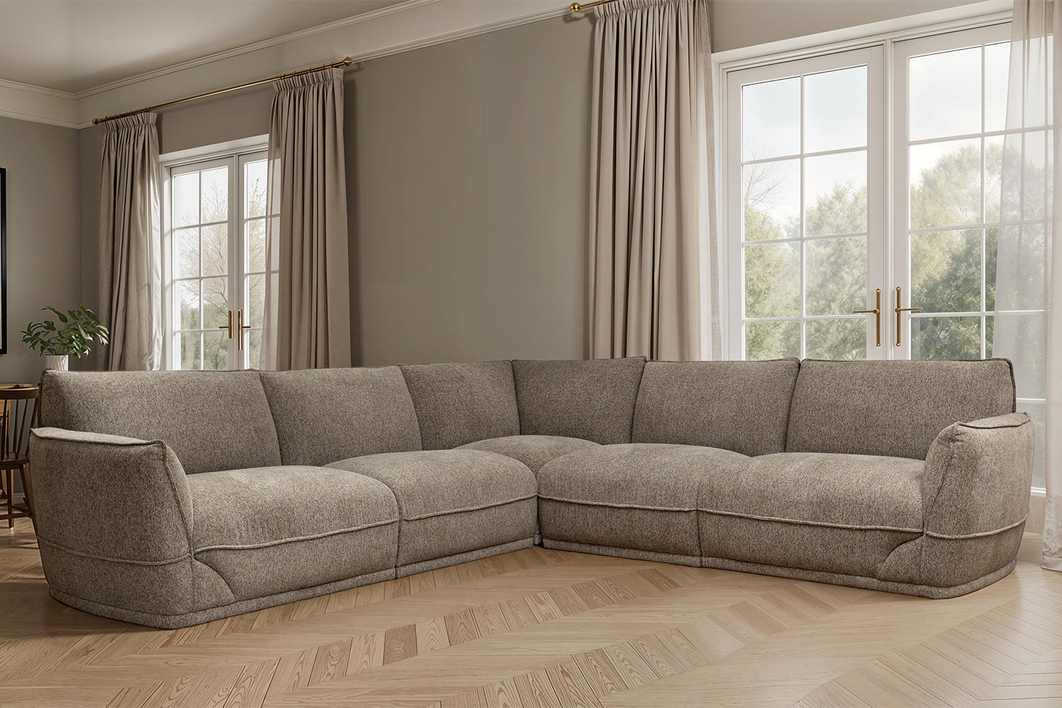 Inga Corner Sofa | Fabric | Mink