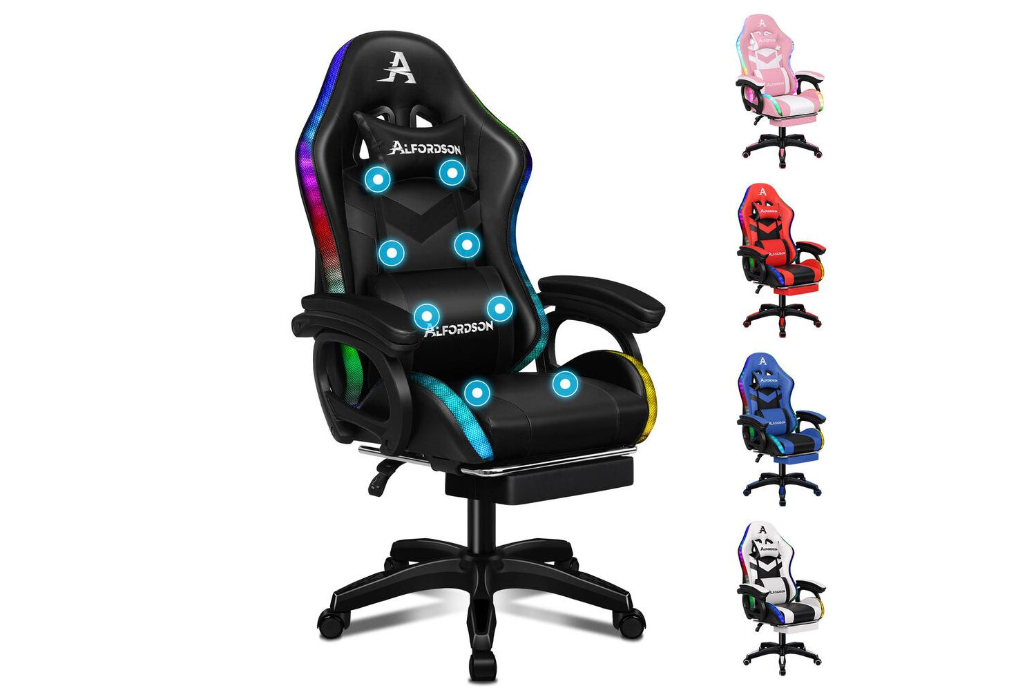 Alfordson Gaming Chair | Office Chair | Faux Leather | Black