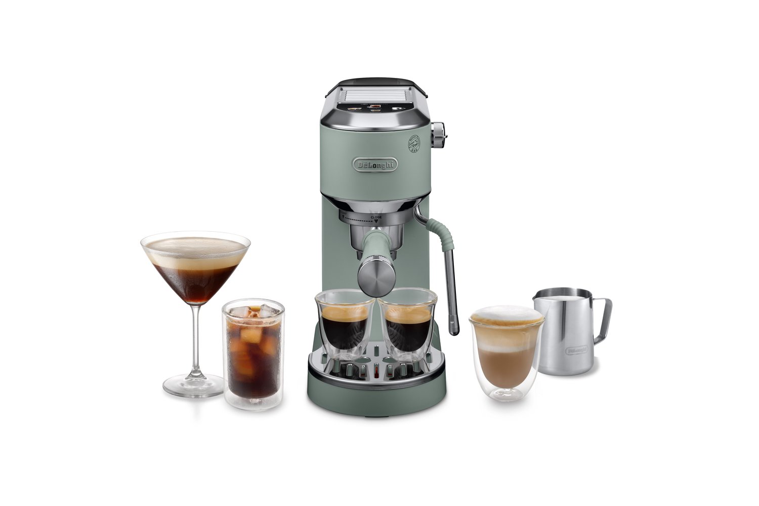 De'Longhi Dedica Duo Espresso Coffee Machine | EC890.GR | Green