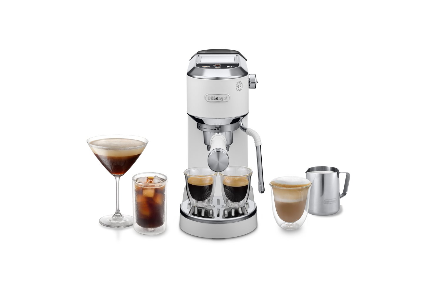 De'Longhi Dedica Duo Espresso Coffee Machine | EC890.WI | White