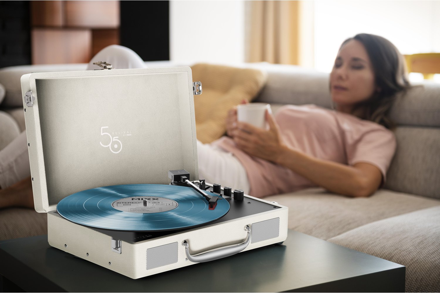 Mixx Revival 55 Vinyl Record Player | MRRP-55-CM-461 | Cream