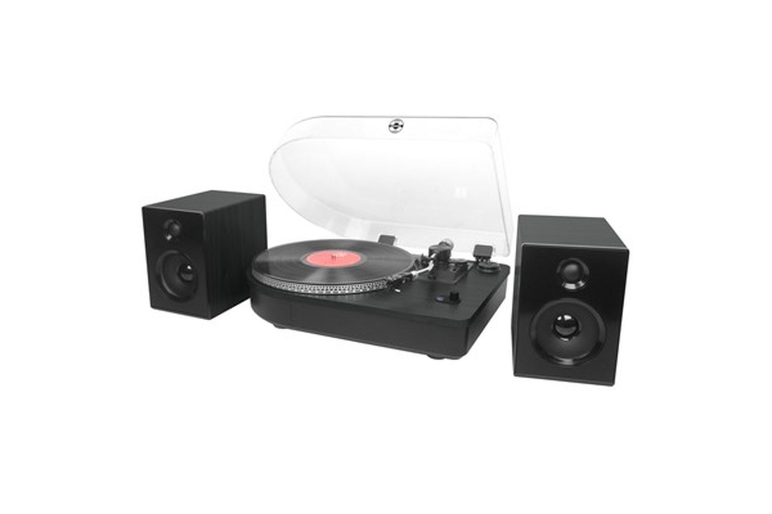 Steepletone Camden Record Player with Speakers| Black