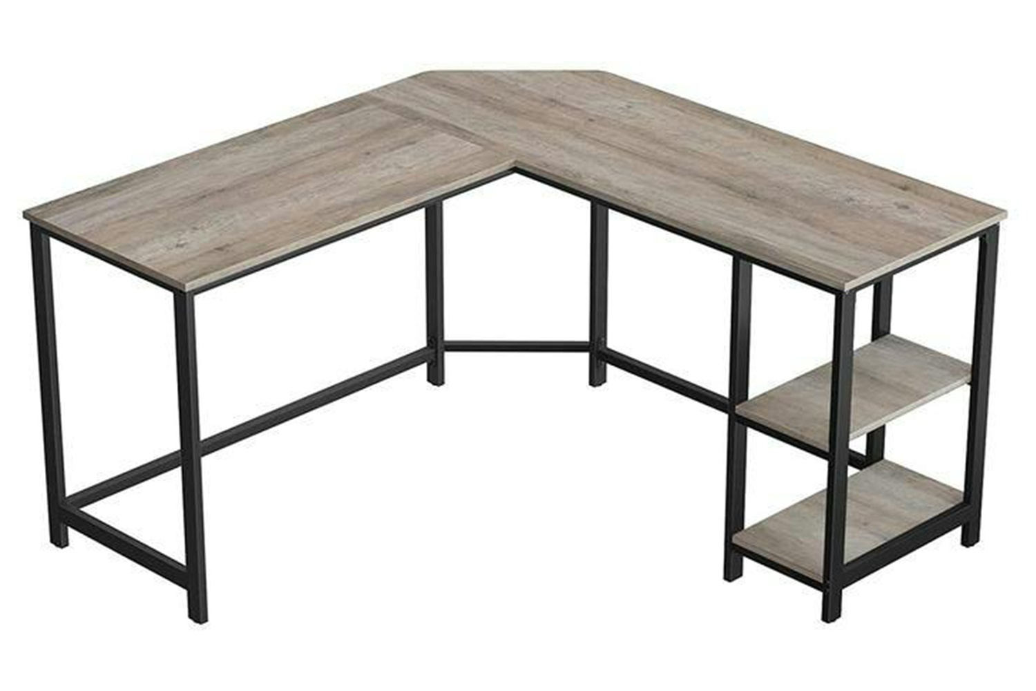 Computer Desk | Home Office Desk | Particleboard And Steel | 138 X 138 X 75 Cm