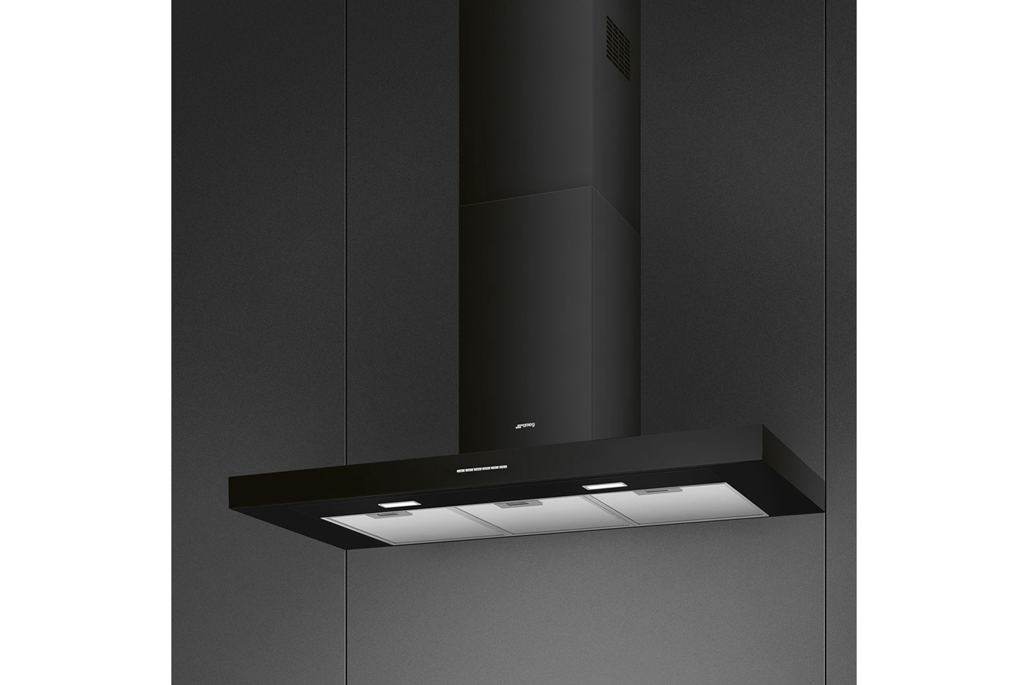 Smeg 100cm Universal Chimney Cooker Hood | KBT100BL | Black