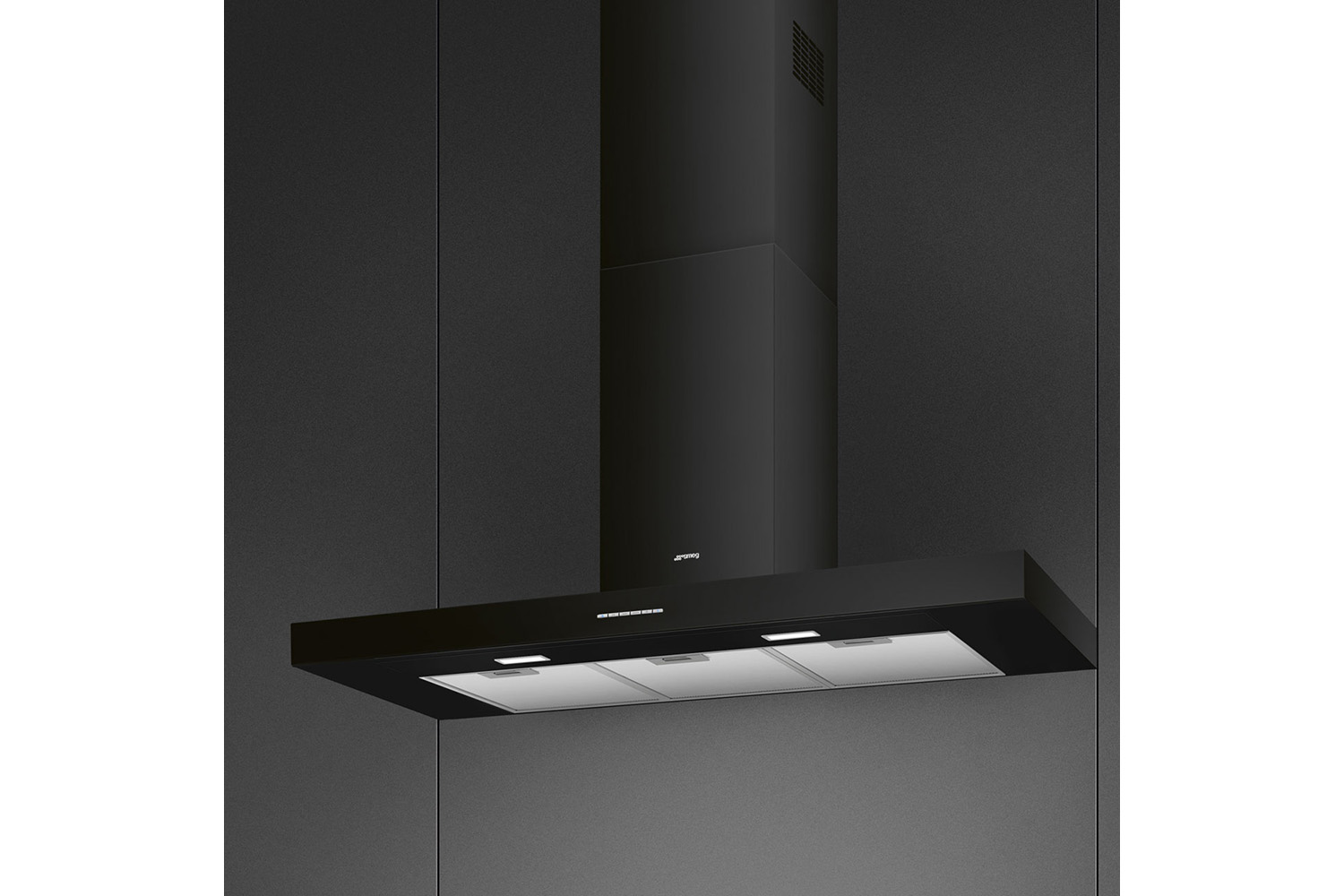 Smeg 110cm Universal Chimney Cooker Hood | KBT110BL | Black