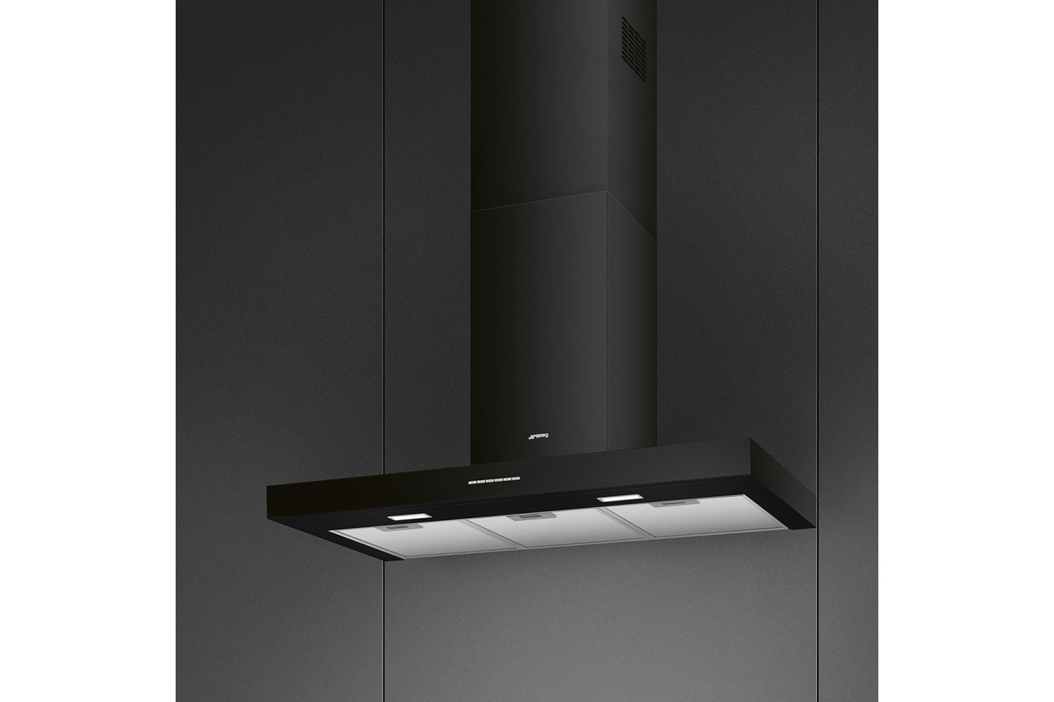 Smeg 90cm Universal Chimney Cooker Hood | KBT900BL | Black