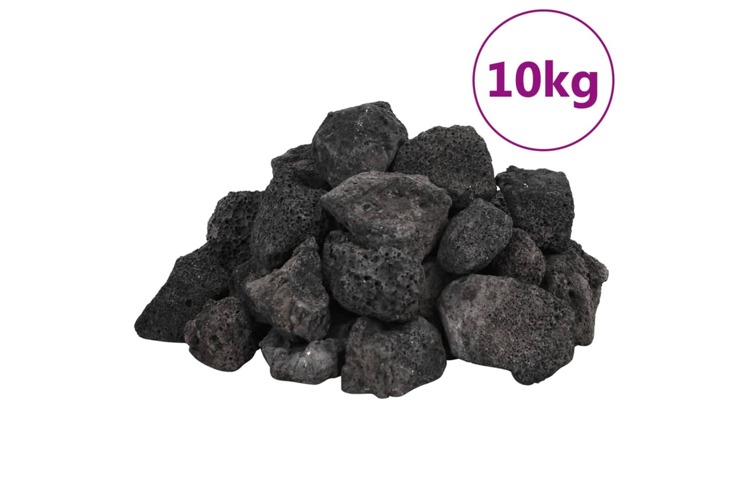 Vidaxl Volcanic Rocks 10 Kg Black 3-5 Cm