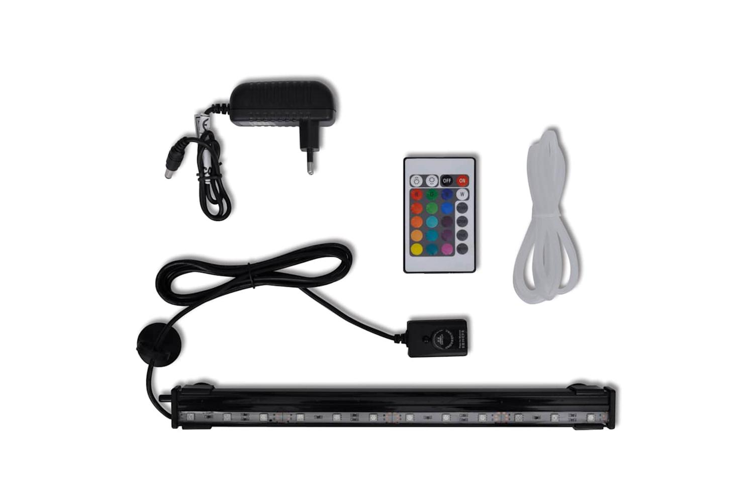 Vidaxl Led Submersible Aquarium Bubble Lamp Rgb 32 Cm