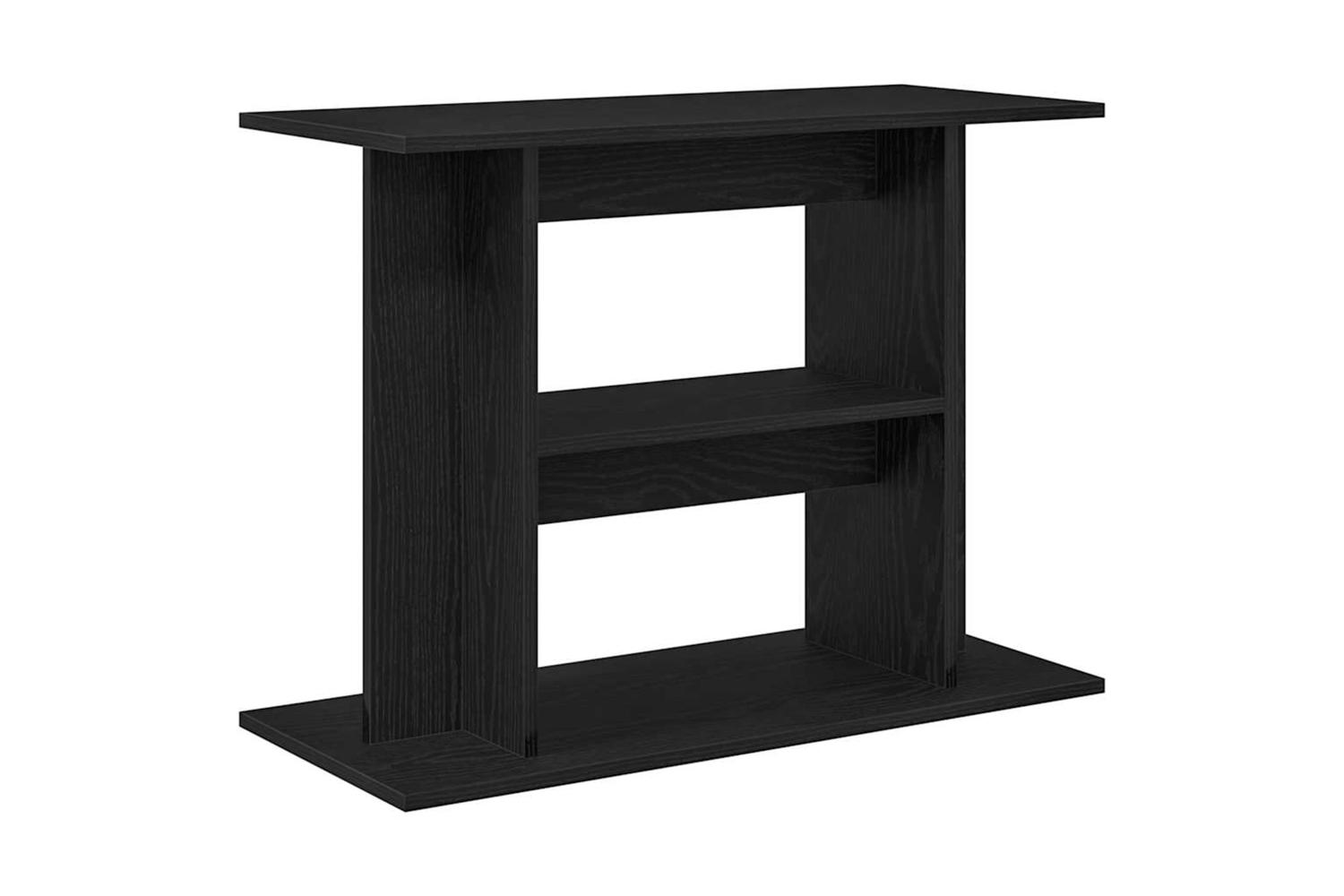 Vidaxl Aquarium Stand Black Oak 80x35x60 Cm Engineered Wood