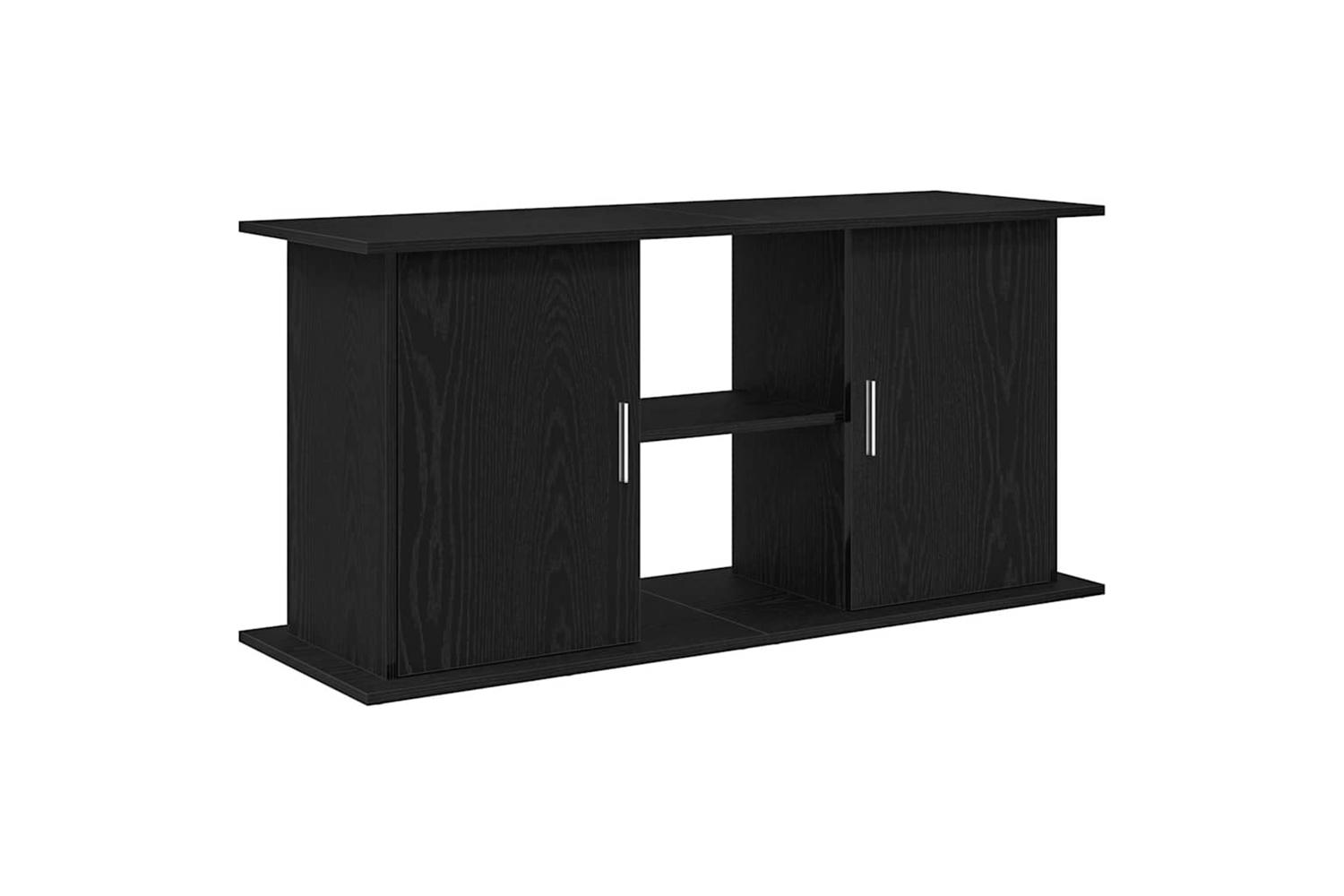Vidaxl Aquarium Stand Black Oak 121x41x58 Cm Engineered Wood