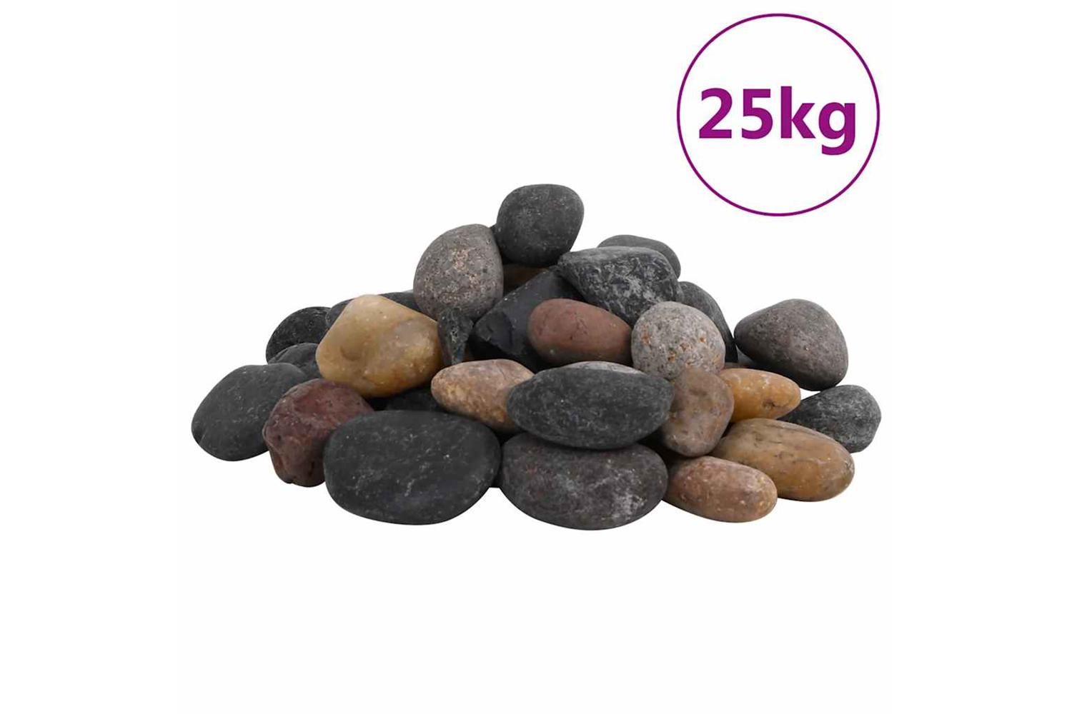 Vidaxl Polished Pebbles 25 Kg Mixed Colour 5-8 Cm