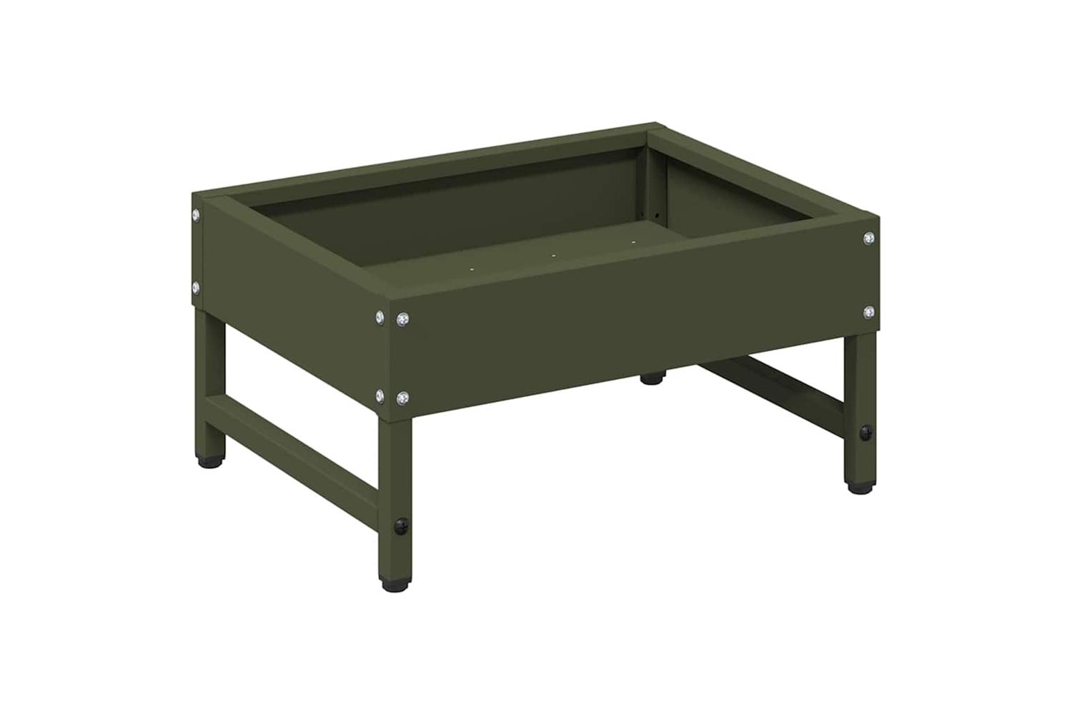 Vidaxl Bird Feeder Olive Green 34 X 26 X 16 Cm Cold-rolled Steel