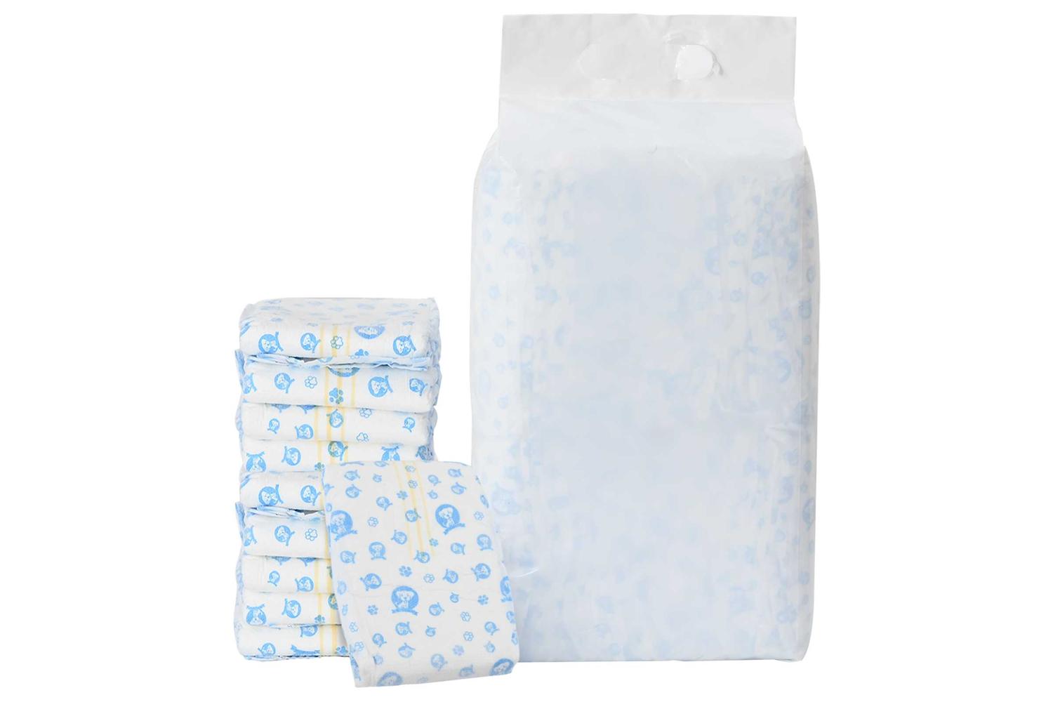 Vidaxl Disposable Dog Diaper Male 30 Pcs White M