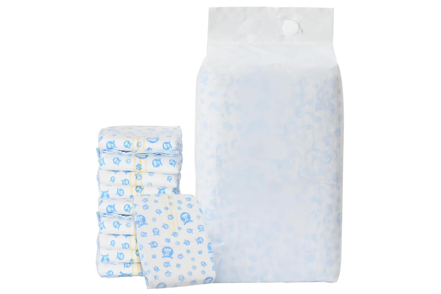 Vidaxl Disposable Dog Diaper Male 30 Pcs White L