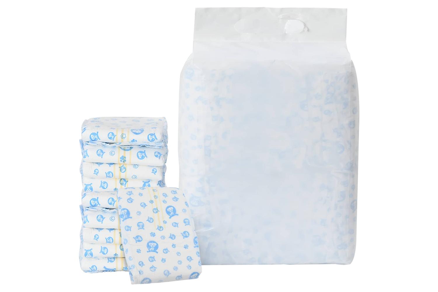 Vidaxl Disposable Dog Diaper Male 50 Pcs White L