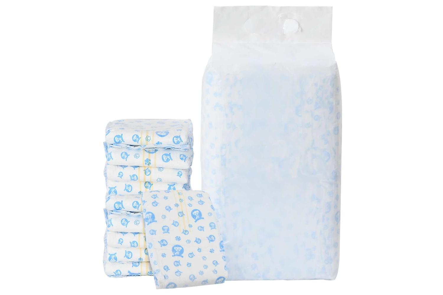 Vidaxl Disposable Dog Diaper Male 30 Pcs White Xl