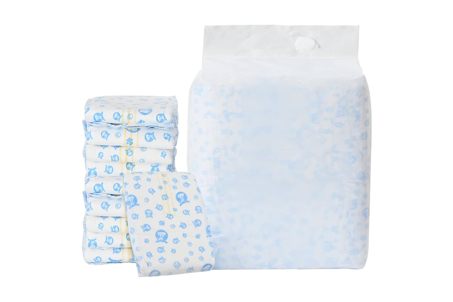 Vidaxl Disposable Dog Diaper Male 50 Pcs White Xl
