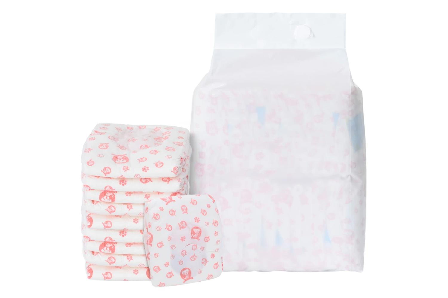 Vidaxl Disposable Dog Diaper Female 50 Pcs White Xs