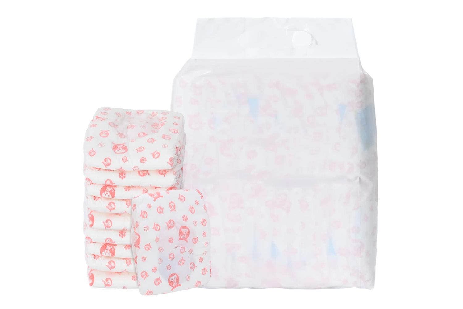 Vidaxl Disposable Dog Diaper Female 50 Pcs White M