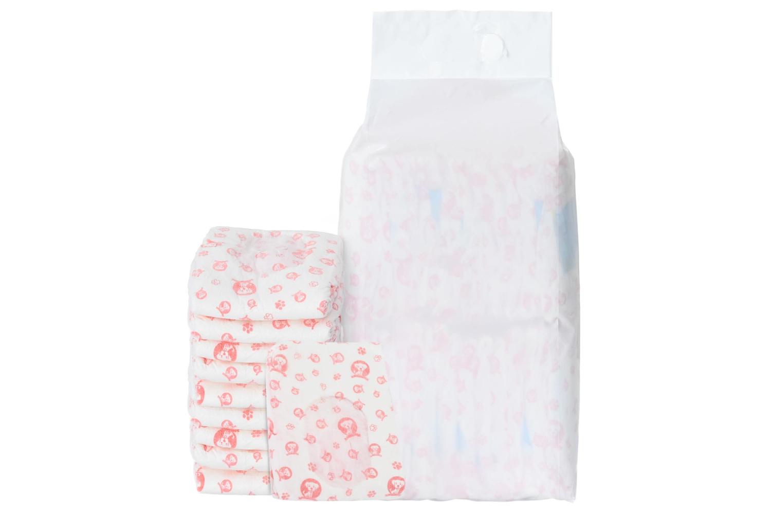 Vidaxl Disposable Dog Diaper Female 30 Pcs White L