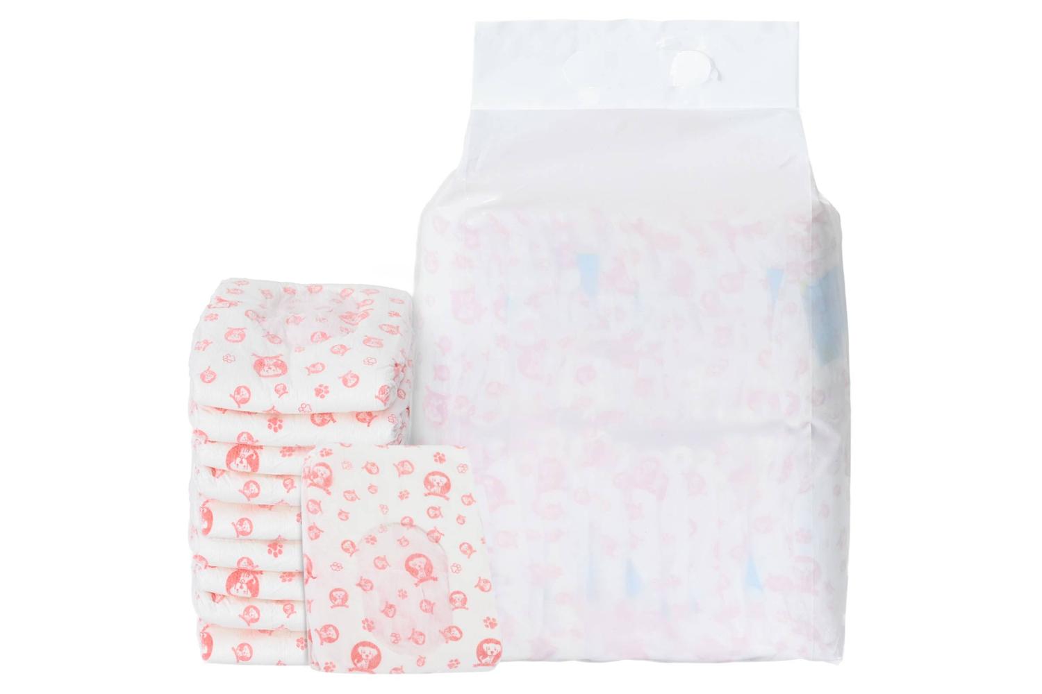 Vidaxl Disposable Dog Diaper Female 50 Pcs White L