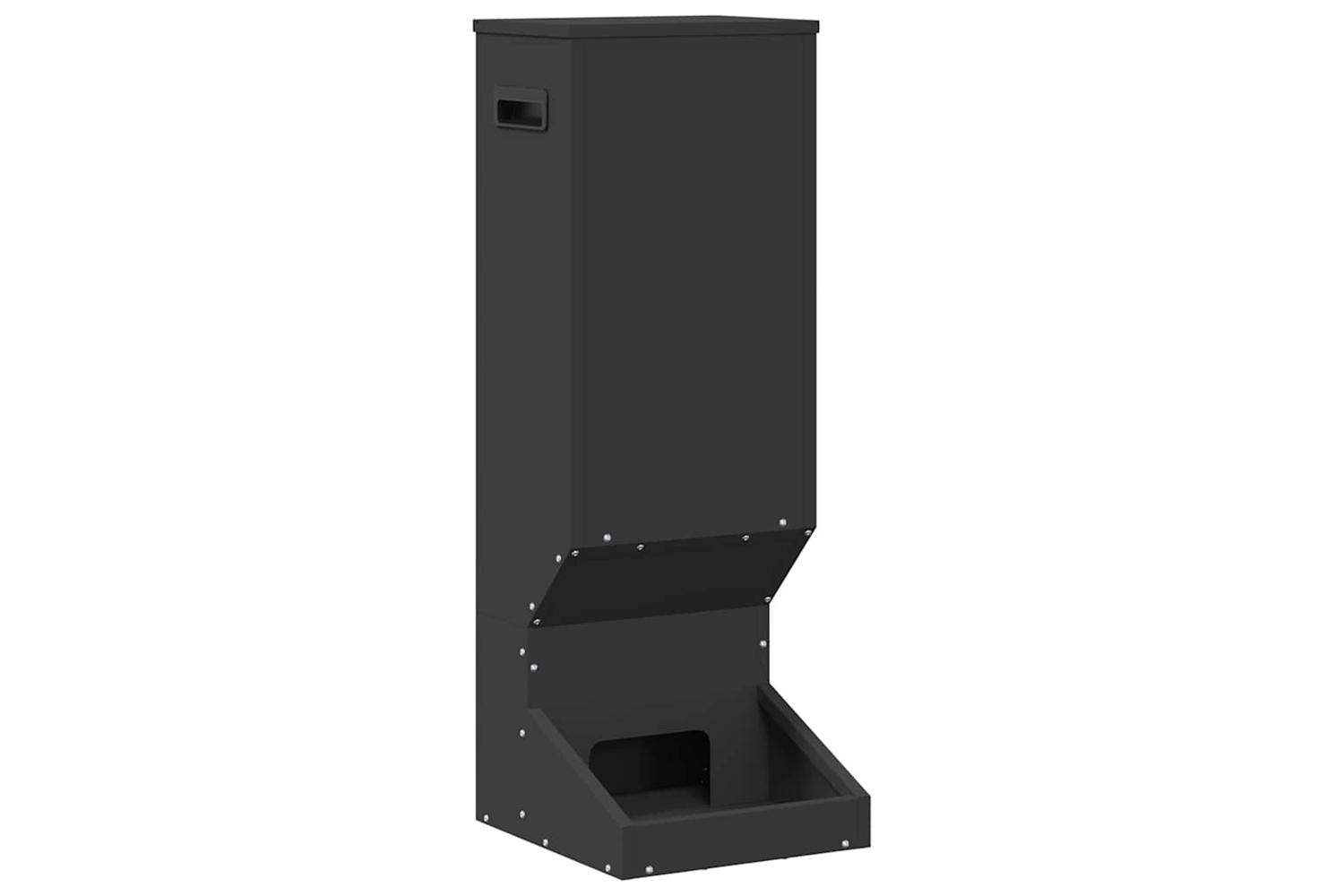 Vidaxl Deer Feeder Black 28 X 30 X 80 Cm Cold-rolled Steel