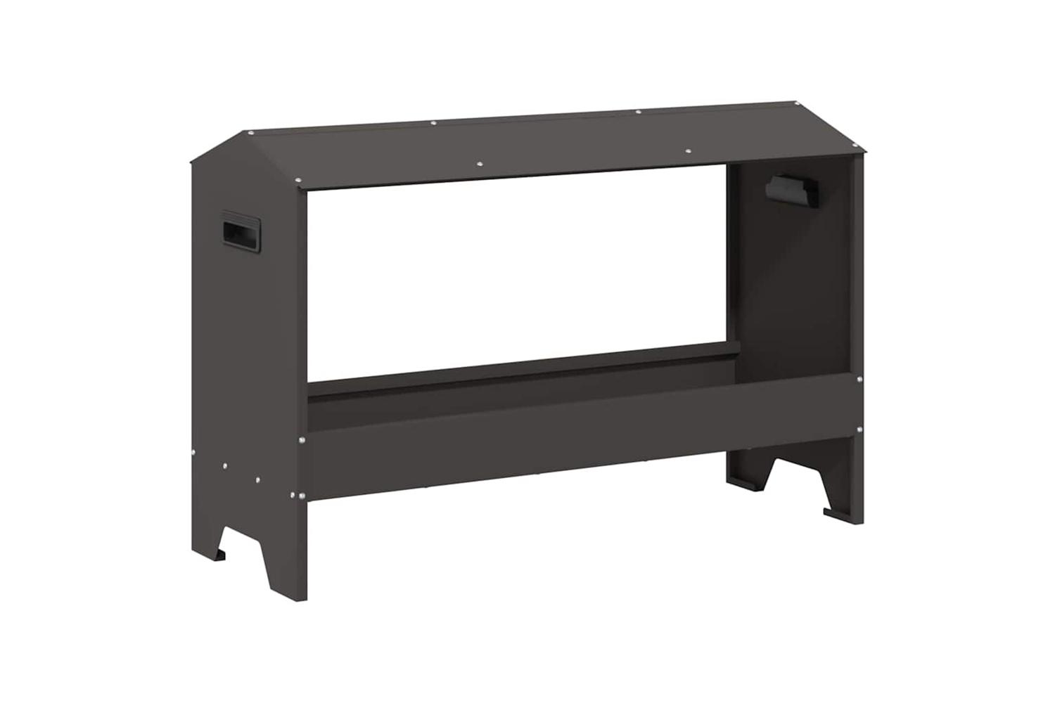 Vidaxl Chicken Feeding Trough Black 81 X 32 X 535 Cm