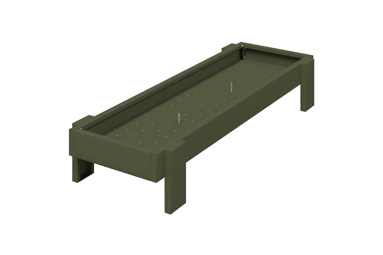 Vidaxl Chicken Feeding Trough Olive Green 80 X 28 X 135 Cm