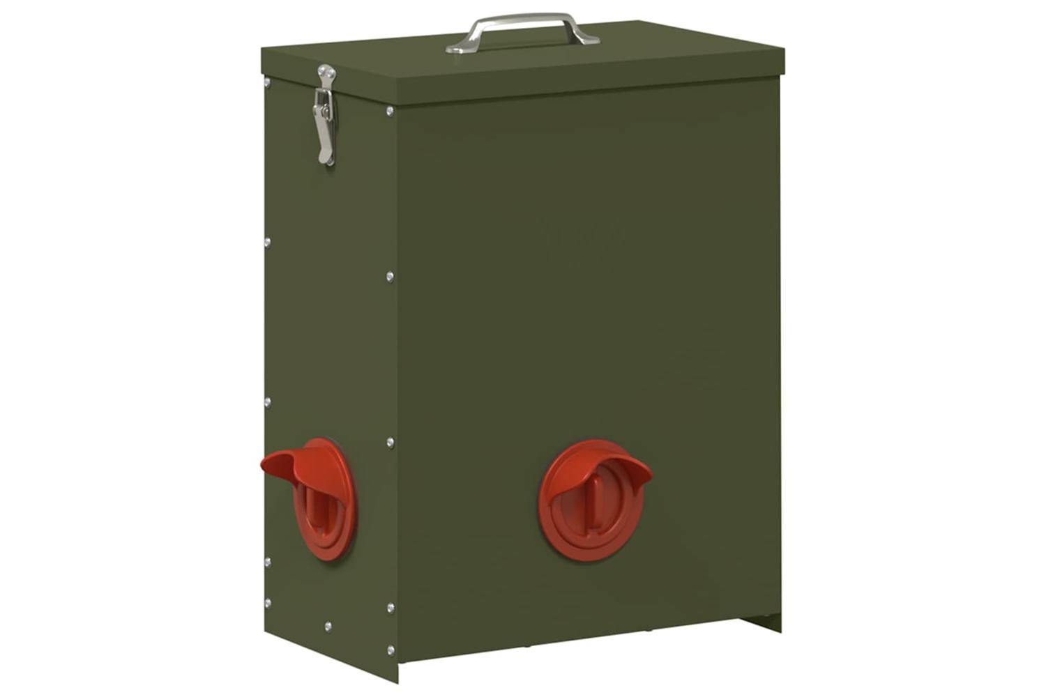 Vidaxl Chicken Feeder Olive Green 325 X 205 X 43 Cm