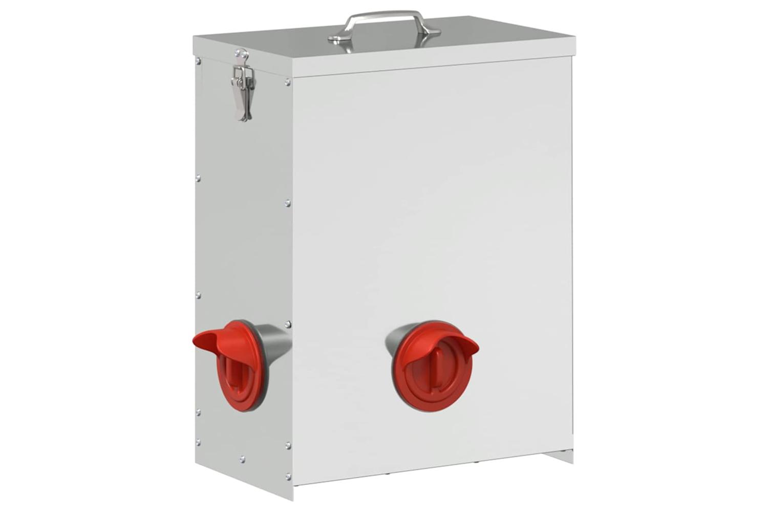 Vidaxl Chicken Feeder Silver 325 X 205 X 43 Cm Galvanised Steel